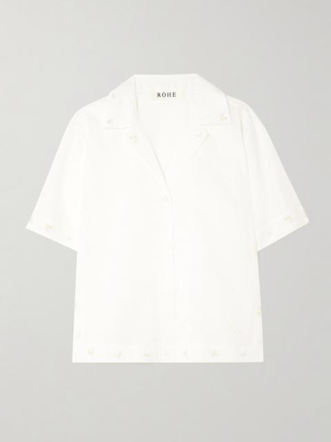 RÓHE Embroidered Silk-organza Shirt