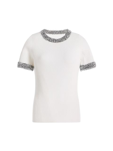 ZANKOV Katerina Embellished Top ivory