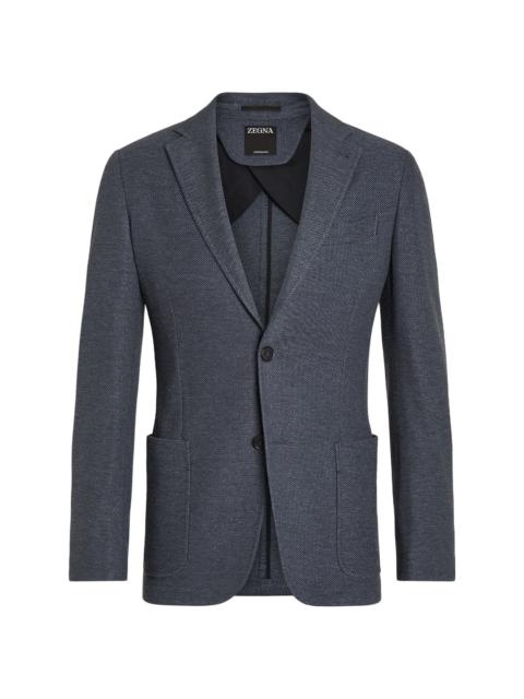 Honeycomb Crossover single-breasted jacket