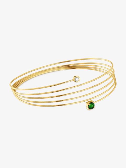 TOUS 9kt gold, titanium, diamond and chrome diopside Bangle TOUS Bucle
