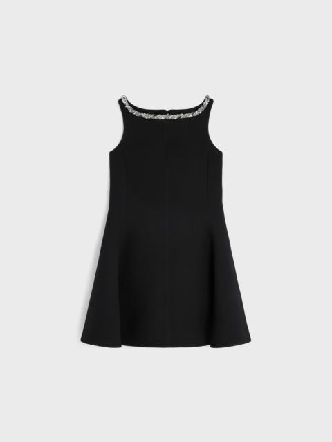 CELINE embroidered dress IN double wool crepe