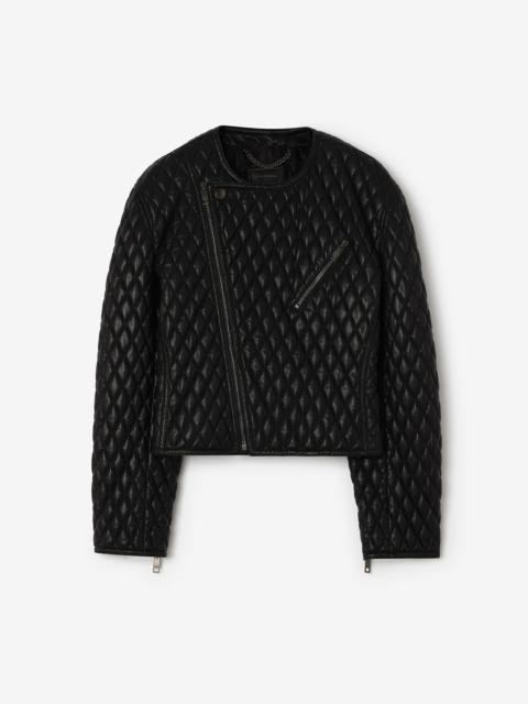 Burberry Cropped Leather Laverley Jacket
