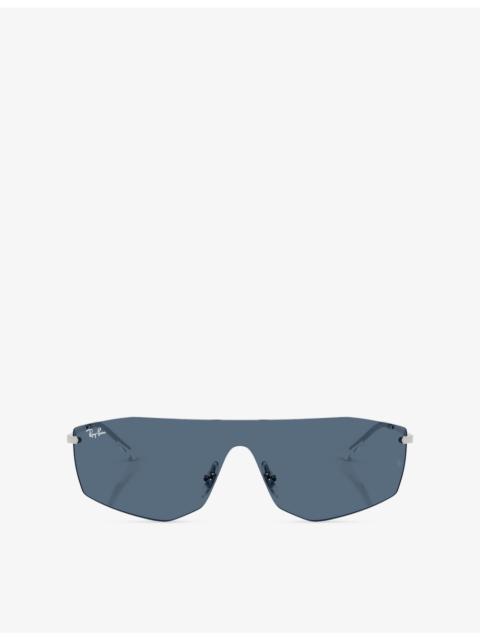 Ray-Ban RB3781 Irregular-Frame Metal Sunglasses