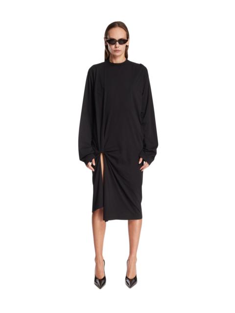 BALENCIAGA Black Fold-Detail Dress