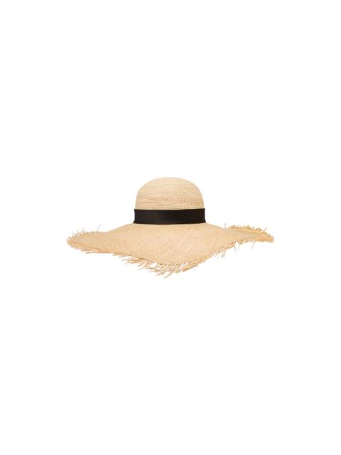 Prada Crocheted raffia hat