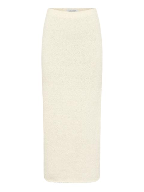 GABRIELA HEARST Terranova Knit Maxi Skirt in Off White Mulberry Silk