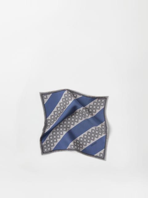 VERSACE Printed Silk Twill Pocket Square