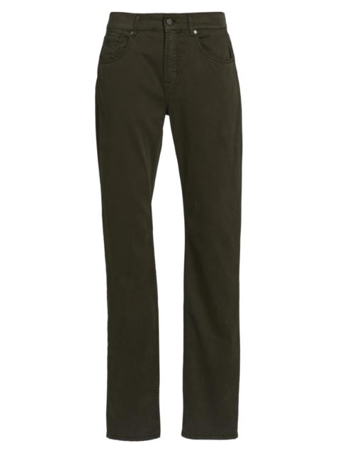 7 For All Mankind Men's The Straight Stretch-Cotton Mid-Rise Straight-Leg Jeans - Comfort Olive