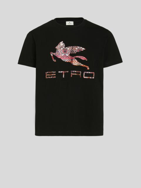 Etro T-SHIRT WITH LOGO AND PEGASO