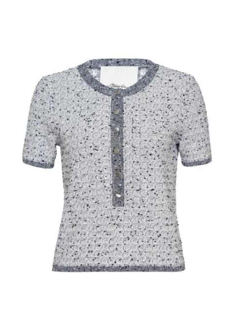 3.1 Phillip Lim bouclé-knit short-sleeve sweater