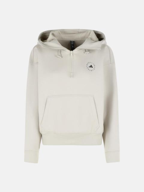 adidas LIGHT BEIGE COTTON BLEND SWEATSHIRT