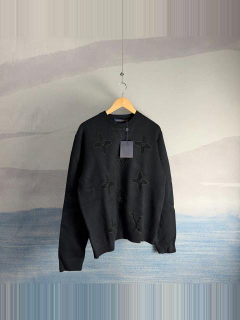 Louis Vuitton Louis Vuitton SS26 Black Floral Embroidered Sweater