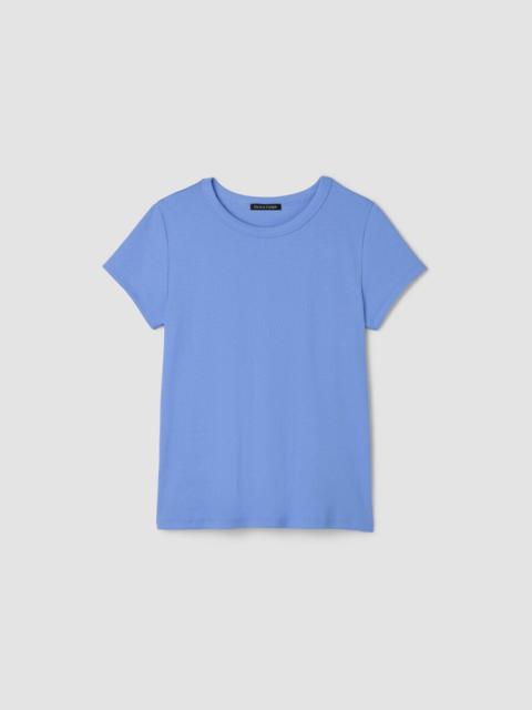 EILEEN FISHER Organic Cotton Stretch Rib Crew Neck Tee