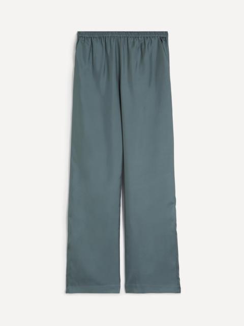 Loulou de Saison Alera Deep Green Silk Twill Trousers
