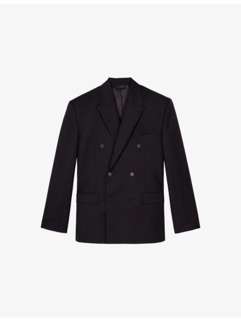 The Kooples Double-Breasted Peak-Lapel Wool Blazer