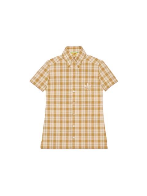 GUCCI adidas x Gucci check cotton shirt