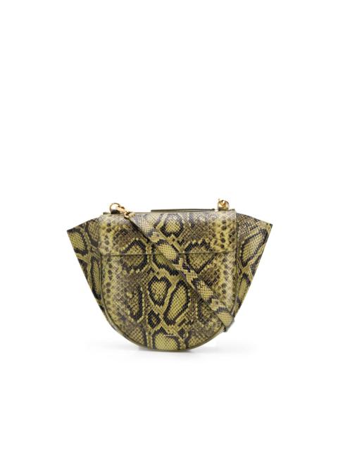 WANDLER Hortensia medium snakeskin shoulder bag