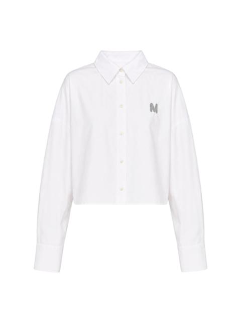 MSGM Embellished M Cropped Shirt