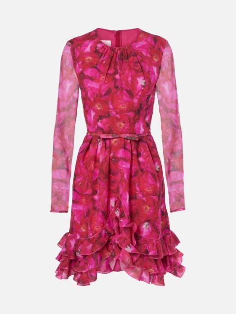 GIAMBATTISTA VALLI Rose Mania silk georgette minidress