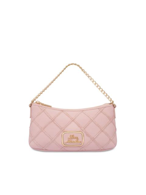 Moschino logo-plaque shoulder bag