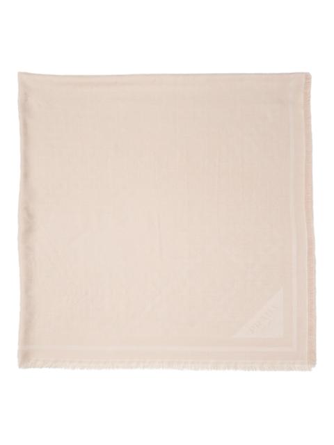 Prada Women's Symbole Silk and Wool Jacquard Shawl - Light Beige
