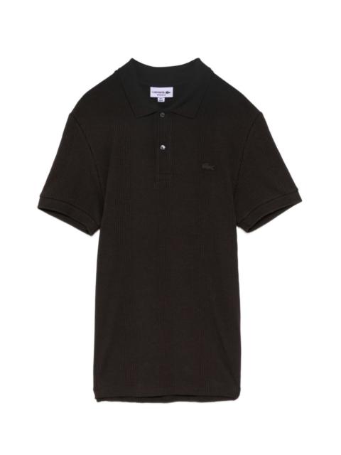 LACOSTE ribbed logo polo shirt