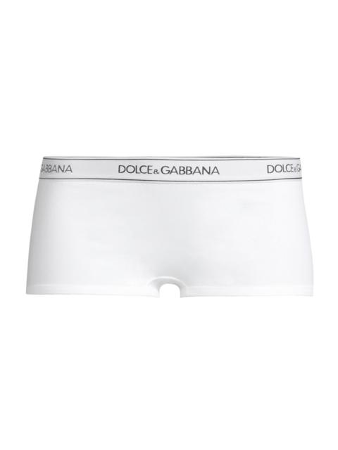 Dolce & Gabbana Women's Logo Band Boy'shorts - Bianco Ottico
