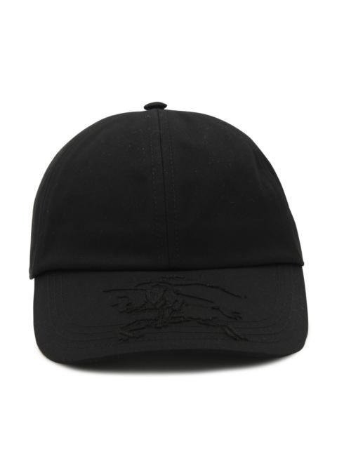 black cotton blend baseball cap