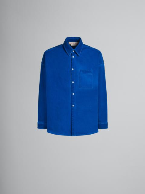 Marni BLUE STRETCH-DENIM SHIRT