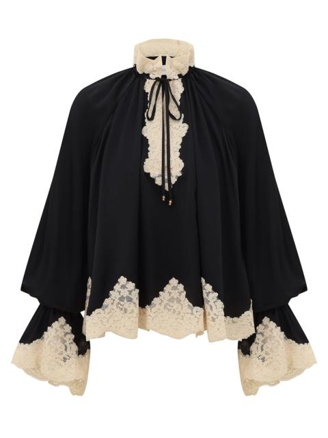 Zimmermann CLASH BILLOW LACE BLOUSE