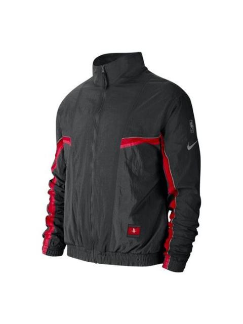 Nike Nike NBA houston rockets Athleisure Casual Sports Stand Collar Jacket Black CJ7149-010