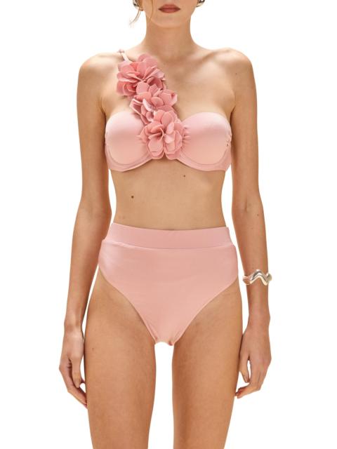 PatBO Women's Lagoa Flower Appliqué Bikini Top - Pink