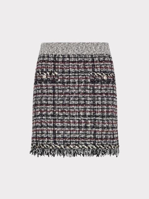 MILLY Dove Fringe Mini Skirt