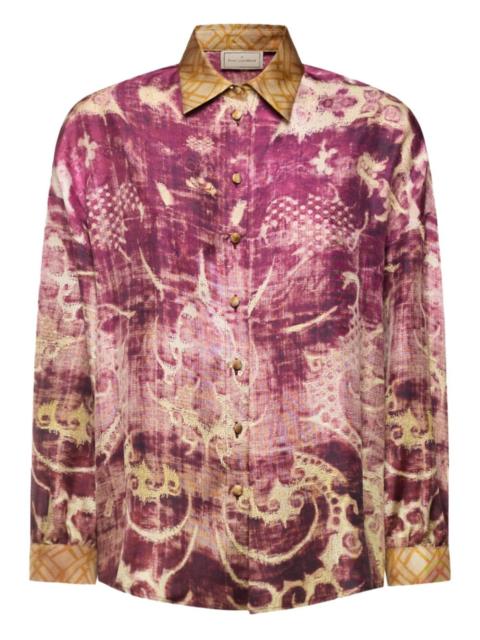 Pierre-Louis Mascia patterned long-sleeve shirt