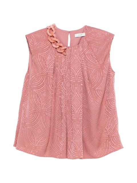 JOSEPH Taddart chain-detail blouse