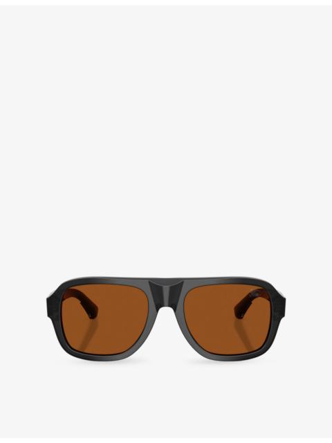 Burberry BE4478 Aviator-Frame Acetate Sunglasses