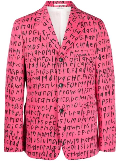 Comme des Garçons Homme Plus graphic-print wool blazer