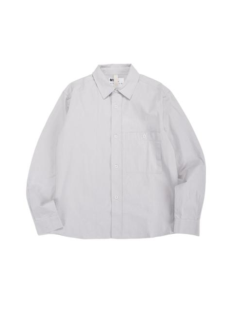 MARGARET HOWELL MHL Overall Shirt Plainweave Cotton Canvas Pebble