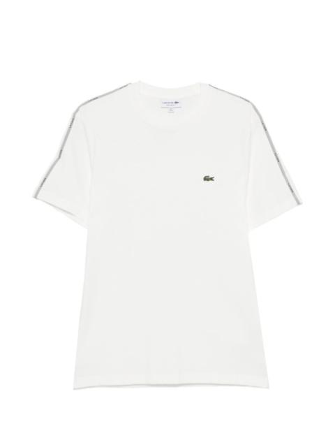 LACOSTE logo-patch tape-detail T-shirt
