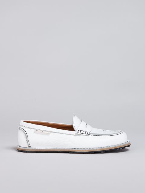 Marni GRAINED LEATHER MOCCASIN