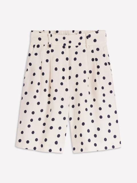 BODEN Kensington Linen Shorts-Ivory, Painted Dot