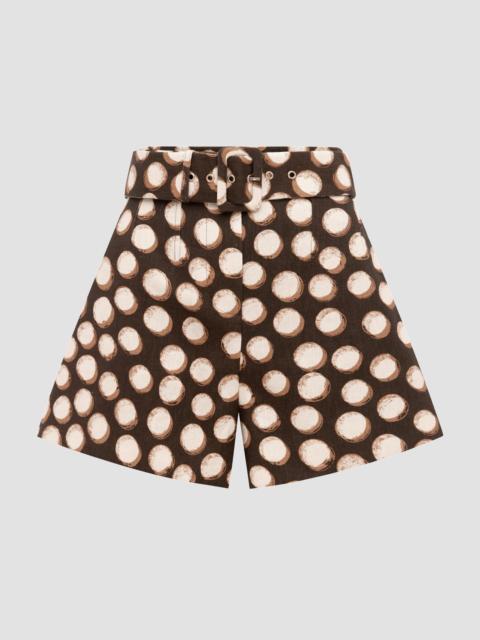 ALÉMAIS Women's Paula Corset Linen Shorts - Chocolate