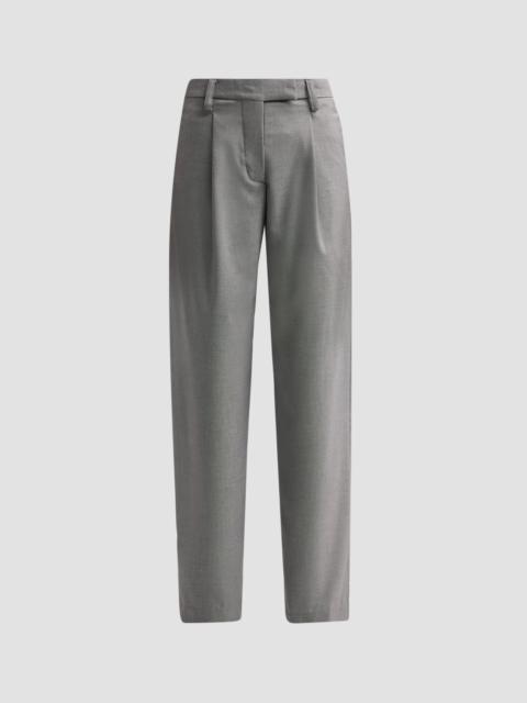 KIKA VARGAS Women's Noko Wool Mid-Rise Straight-Leg Pants - Gray