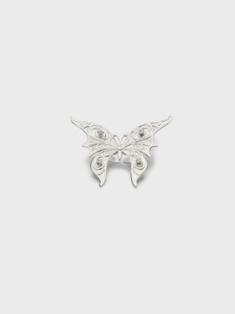 Blumarine RING WITH METAL BUTTERFLY AND GLASS SETTINGS