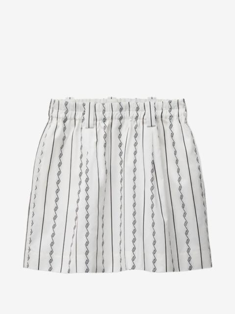 VERSACE Greca-print pleated skirt