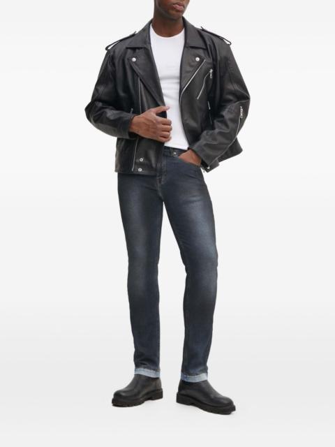 VERSACE JEANS COUTURE faded-pocket jeans