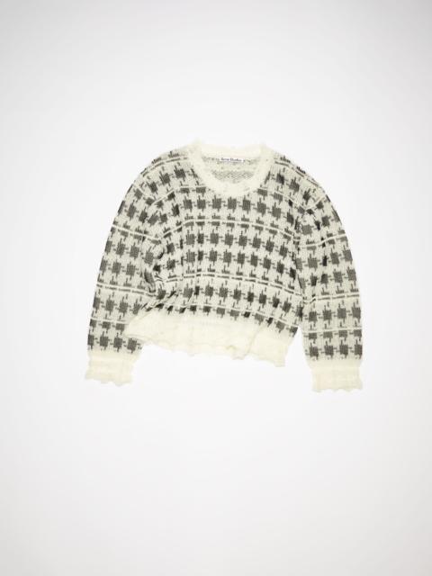 Acne Studios Houndstooth wool jumper - White/black