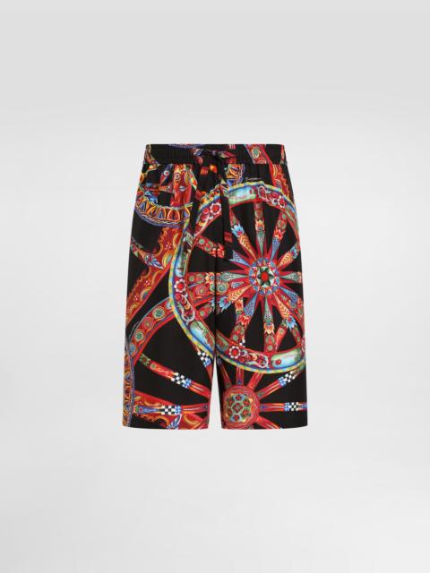 Dolce & Gabbana Carretto-print silk jacquard vanity bermuda