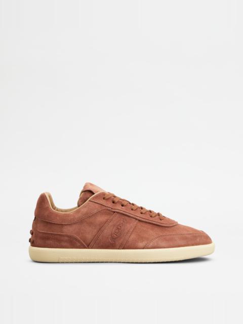 Tod's TOD'S TABS SNEAKERS IN SUEDE - BROWN