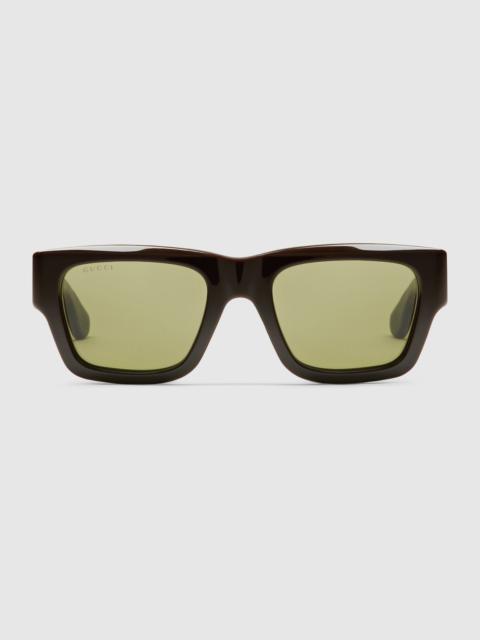 Rectangular frame sunglasses